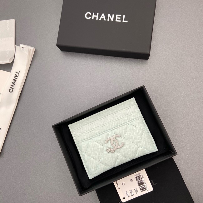 Chanel Classic Card Holder AP4814 light blue