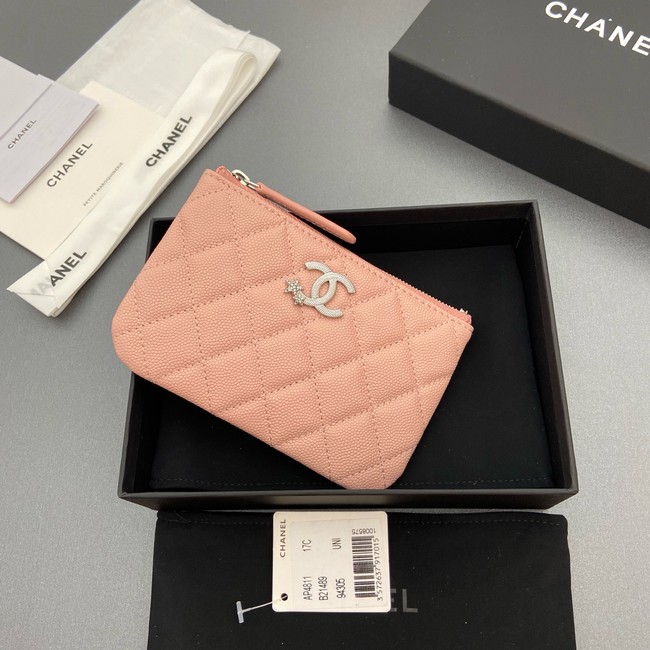 Chanel Zipped Pocket wallet S4811 pink