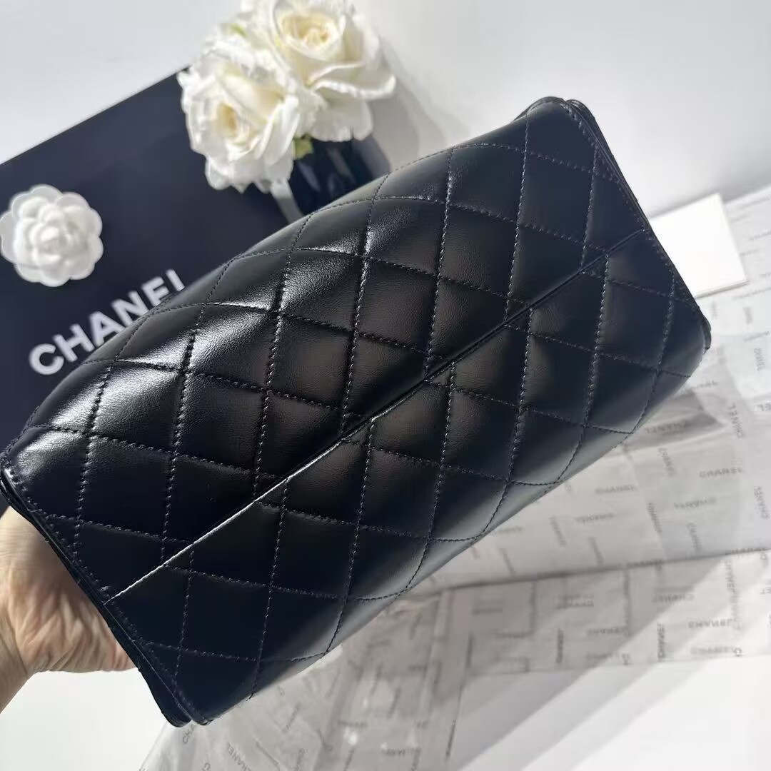 CHANEL 25 SMALL ORIGINAL LEATHER HANDBAG AS5293 Black Gold&Silver-Tone CHANEL 25 SMALL ORIGINAL LEATHER HANDBAG AS5293 Black Gold&Silver-Tone