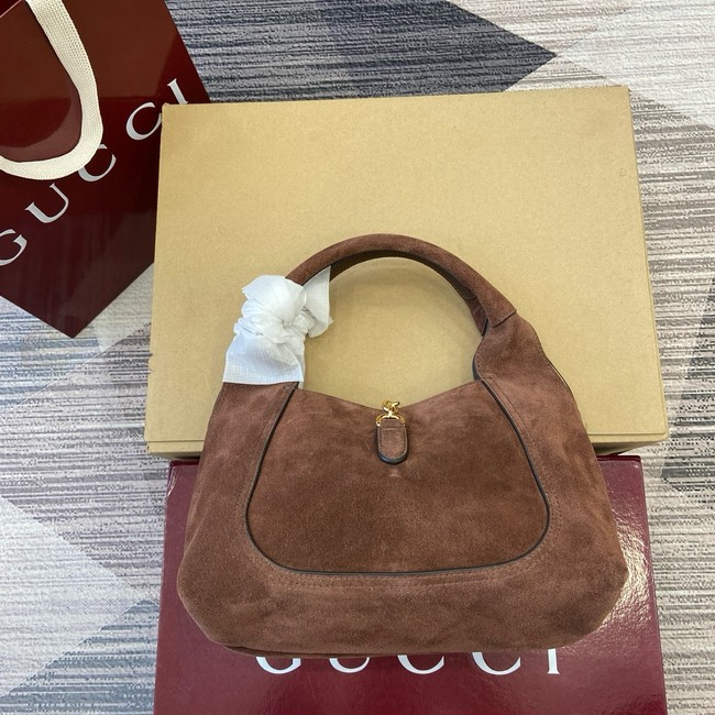 Gucci Beatrix medium tote bag suede 850926 dark brown suede