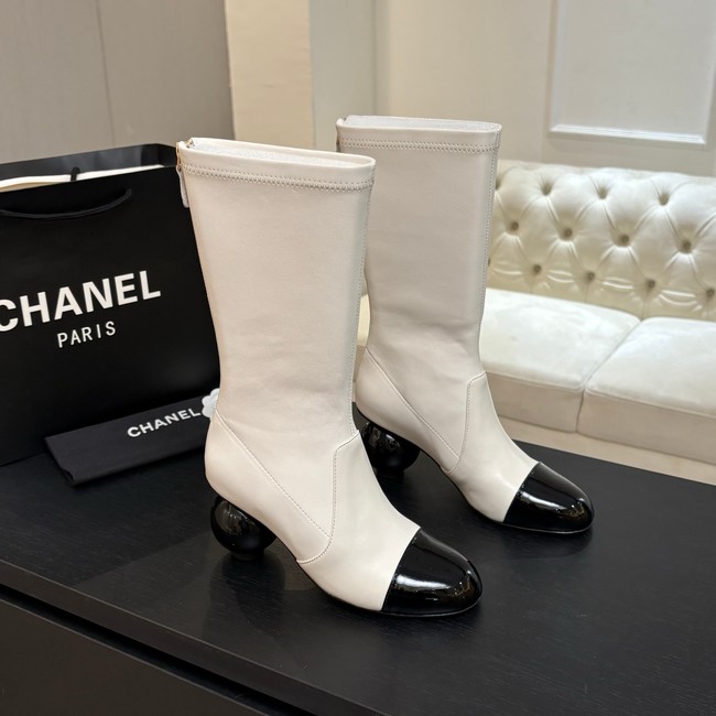 Chanel High Boots Calfskin & Patent Calfskin G46789-2