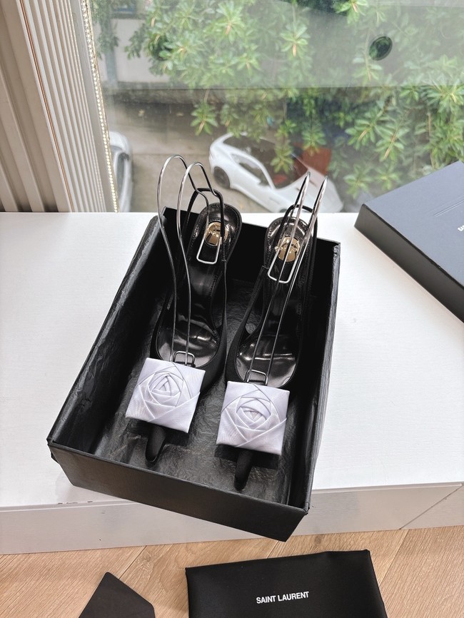 YSL AMALIA slingback pumps in satin crepe 21025-5