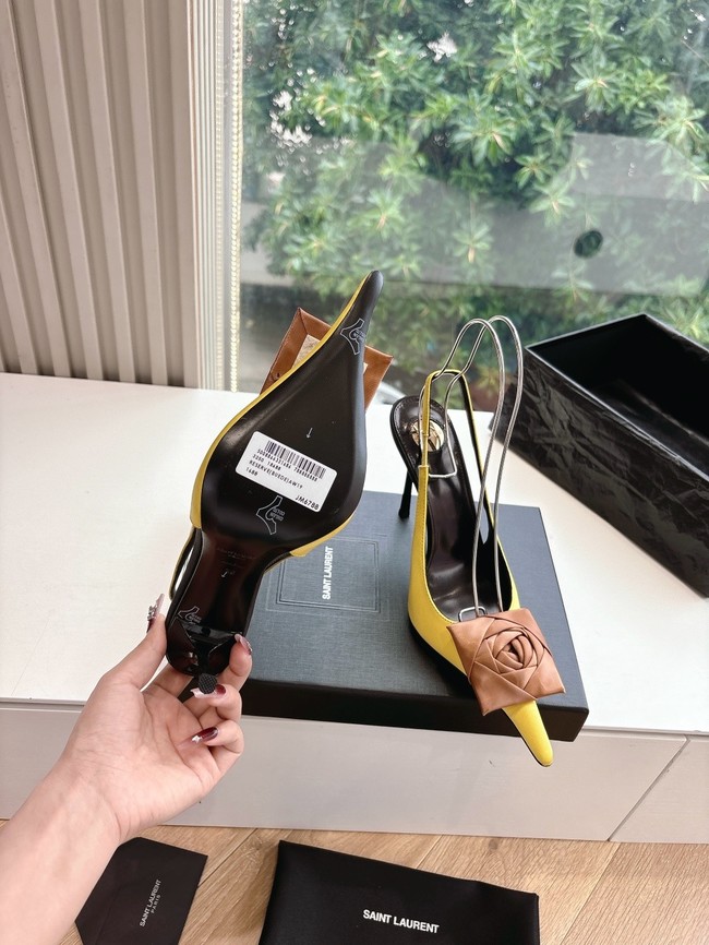 YSL AMALIA slingback pumps in satin crepe 21025-6