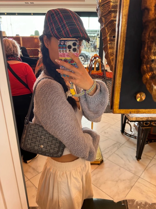 Goyard PLUMET crossbody bag TY43 dark gray