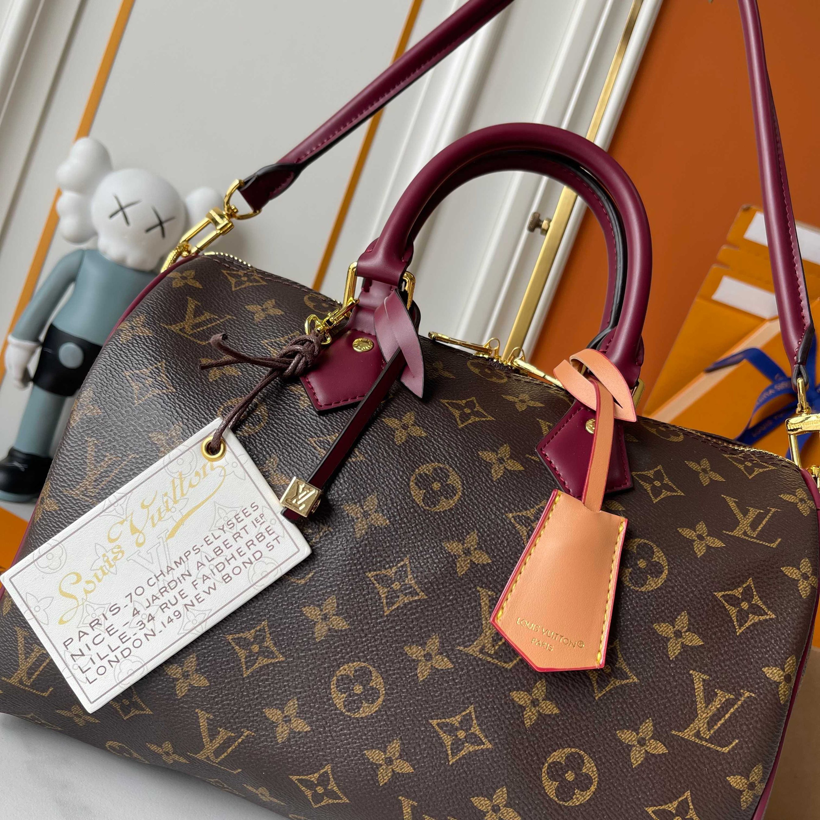 Louis Vuitton Monogram Canvas Speedy 30 Bandouliere M28379 Wine Louis Vuitton Monogram Canvas Speedy 30 Bandouliere M28379 Wine