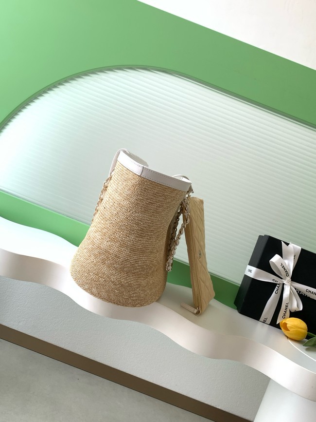 CHANEL Large Tote AS5952 Beige & White