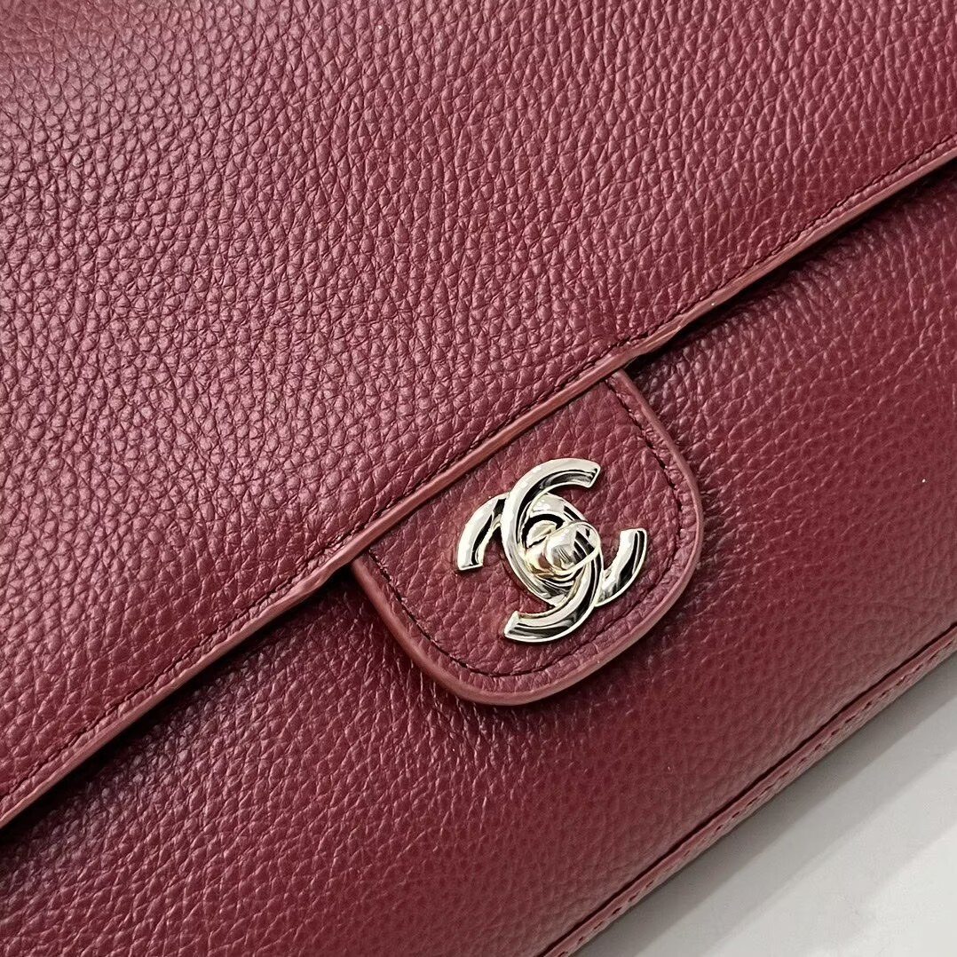 Chanel 26SS Original Leather Tote Shopping Bag 1A013 Burgundy Chanel 26SS Original Leather Tote Shopping Bag 1A013 Burgundy