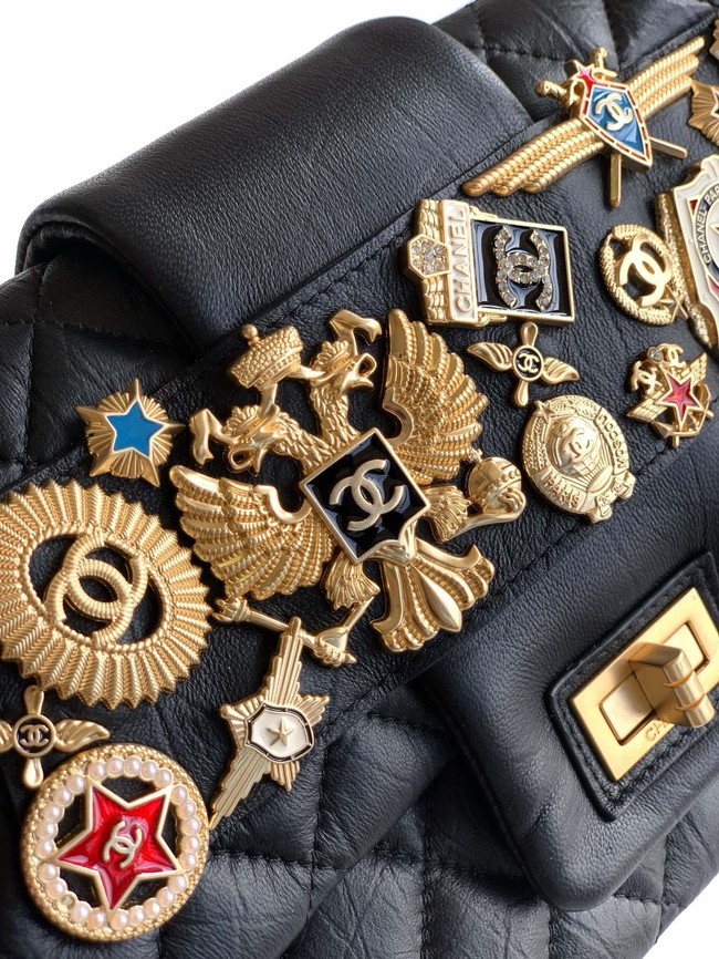 CHANEL Classic Handbag Lambskin CF1112 black