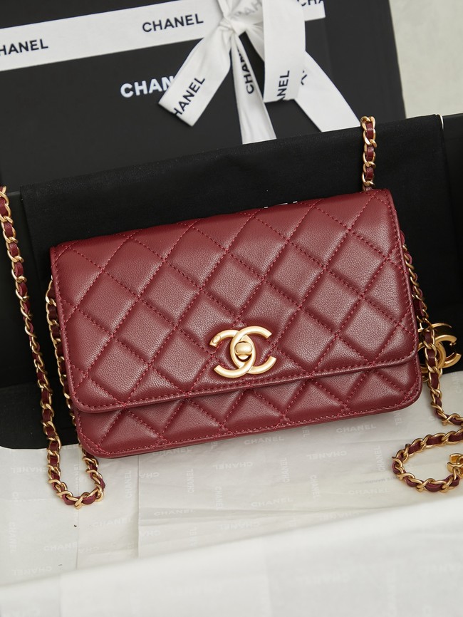Chanel Wallet On Chain AP3938 burgundy