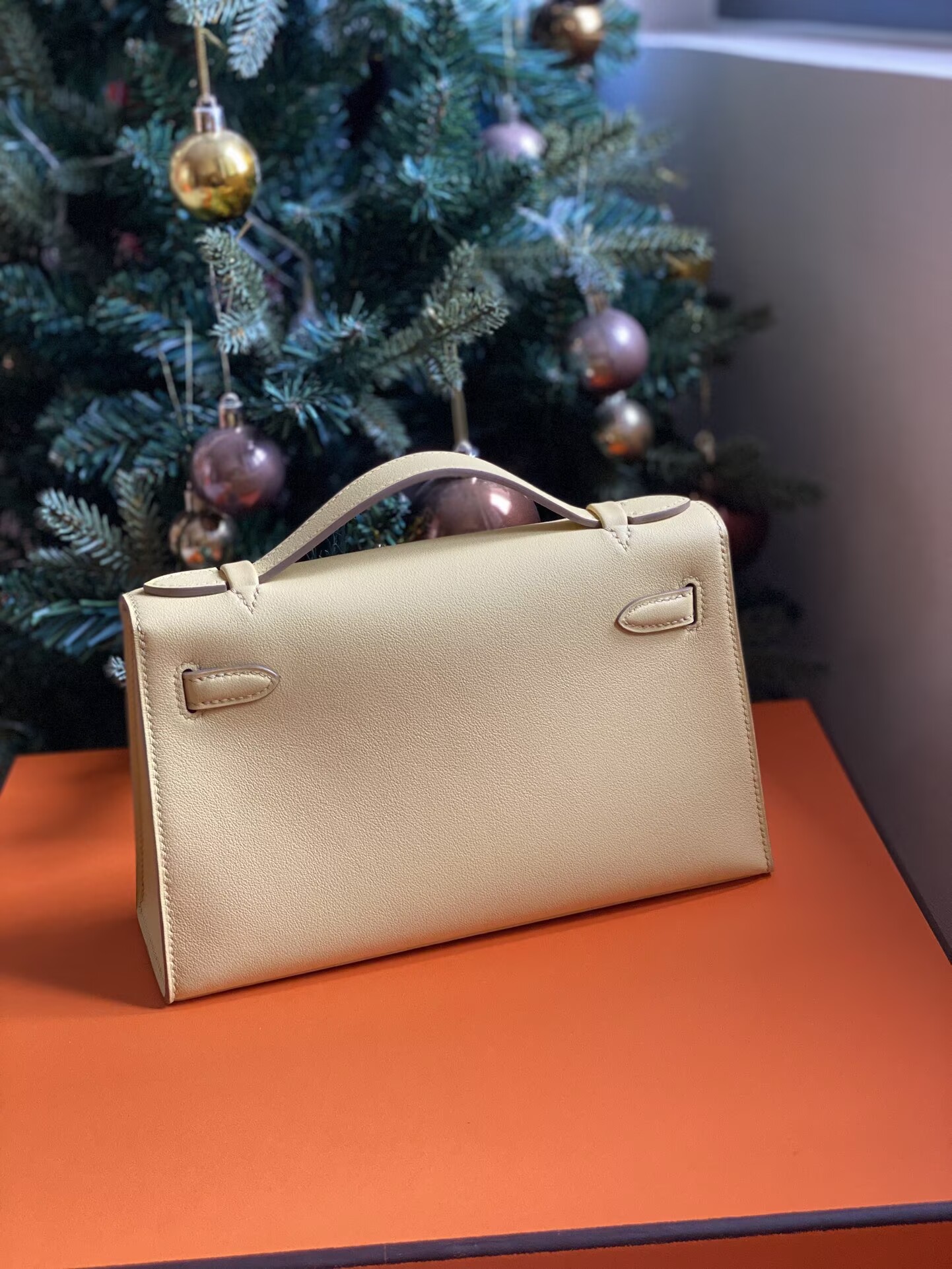 Hermes Original Swift Leather Mini Kelly K22CM H23560 Light yellow