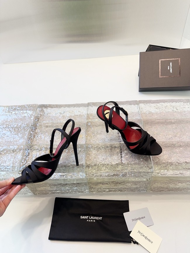 Saint Laurent CHANDELLE sandals in satin crepe Heel 10.5CM 21047-4