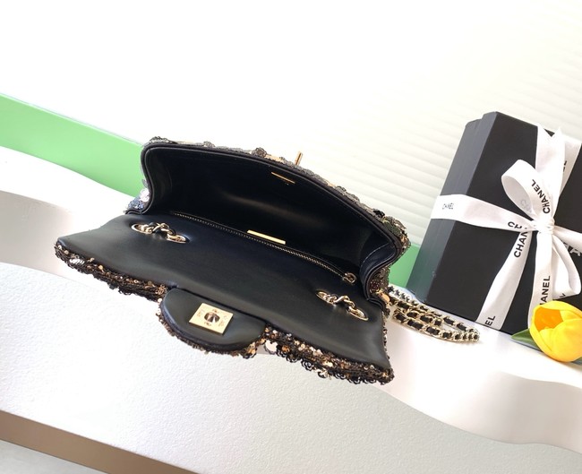 CHANEL Evening Bag AS4298 black&gold