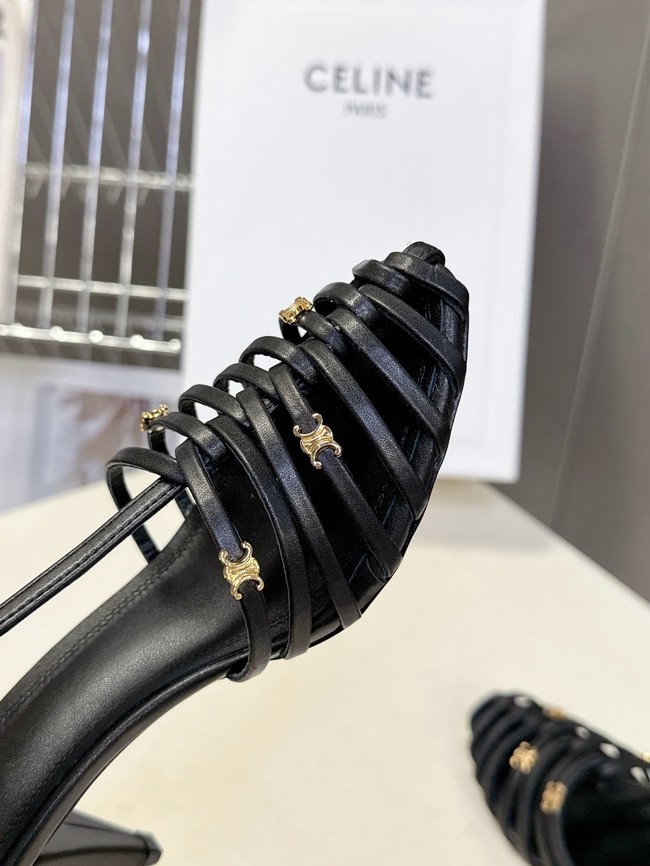 CELINE CAGE HEELED SANDAL IN GOATSKIN 36633-3