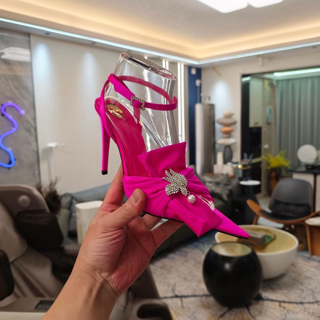 Saint Laurent AMALIA slingback pumps in satin crepe Heel 10.5CM 35964-6