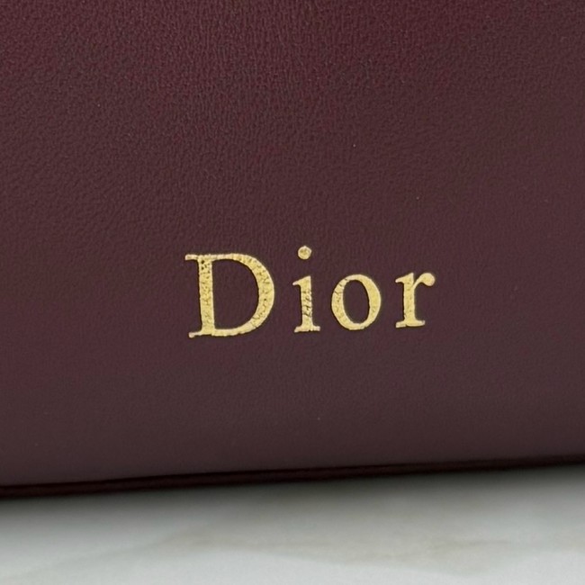 Small Dior Bow Bag Lambskin M0715O Wine