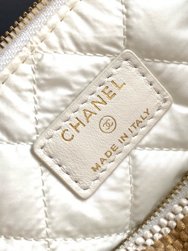 CHANEL Zipped Case AP4990 Beige & Light Beige