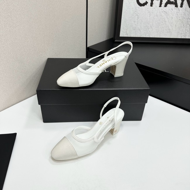 Chanel Slingbacks Mesh & Grosgrain Heel Height 65mm G31318-1