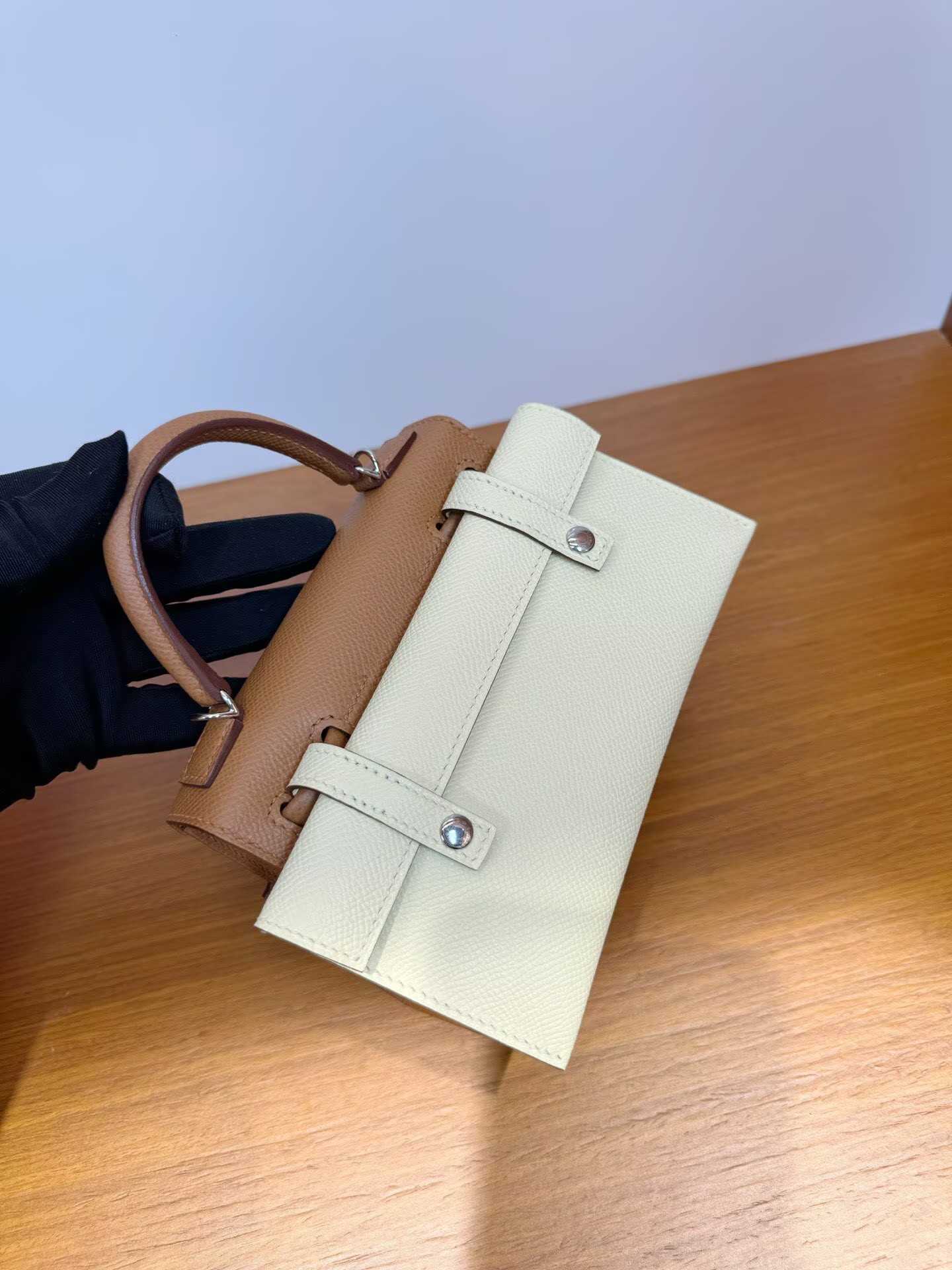 Hermes Original Epsom Leather Mosaic Figure Bag H6302 Brown Hermes Original Epsom Leather Mosaic Figure Bag H6302 Brown