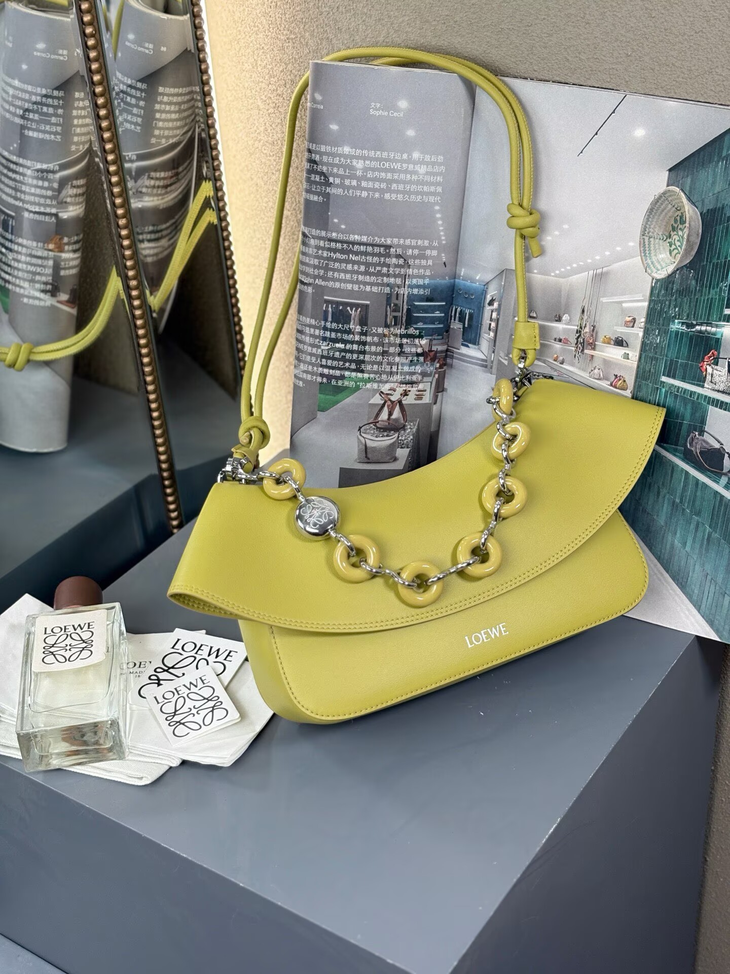 Loewe Ola Original Leather Fashion Handbag L53012 Lemo