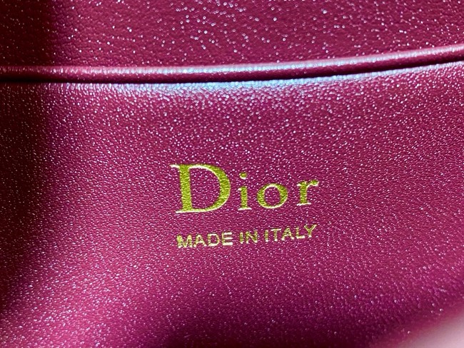 My Dior Mini Bag Cannage Lambskin S0984PU wine red