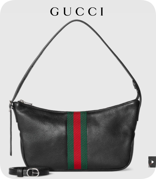 Gucci Lunetta small crossbody bag 863406 black