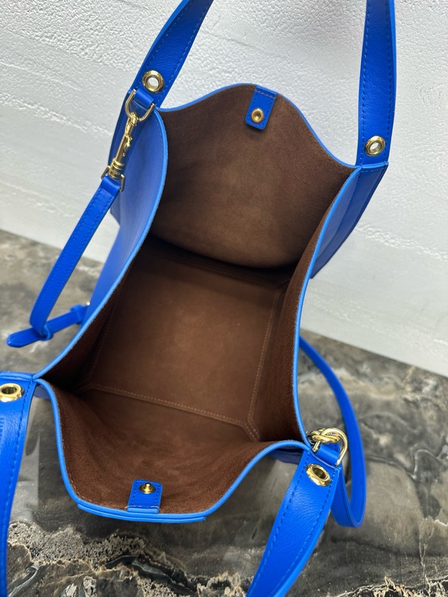 Celine SMALL CUBE BAG NATURAL Calfskin 124182 electric blue