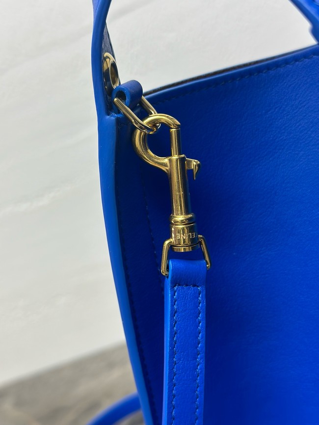 Celine SMALL CUBE BAG NATURAL Calfskin 124182 electric blue