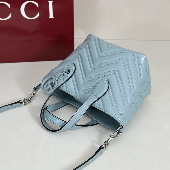 Gucci GG Marmont small tote bag 855391 Icy blue