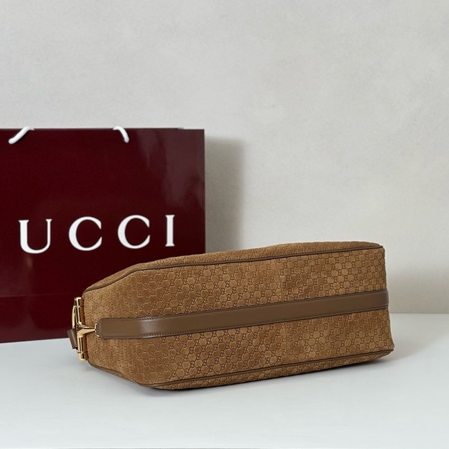 Gucci medium suede shoulder bag 862530 camel