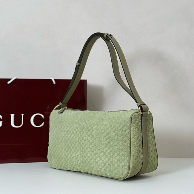 Gucci medium suede shoulder bag 862530 green