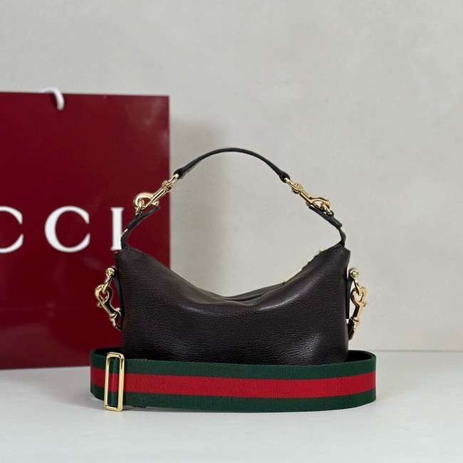 Gucci Brera small crossbody bag 871595 dark brown leather