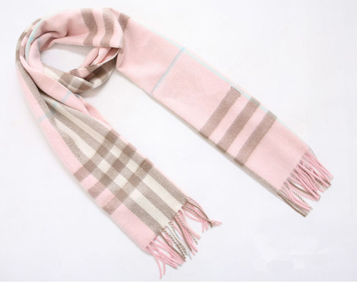 Burberry Cashmere Pink Giant Check Scarf Burberry Cashmere Pink Giant Check Scarf