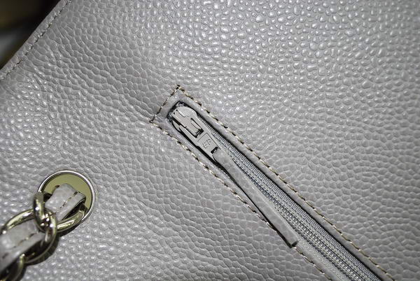 Chanel Maxi Double Flaps Bag A36098 Grey Original Caviar Leather Silver Chanel Maxi Double Flaps Bag A36098 Grey Original Caviar Leather Silver
