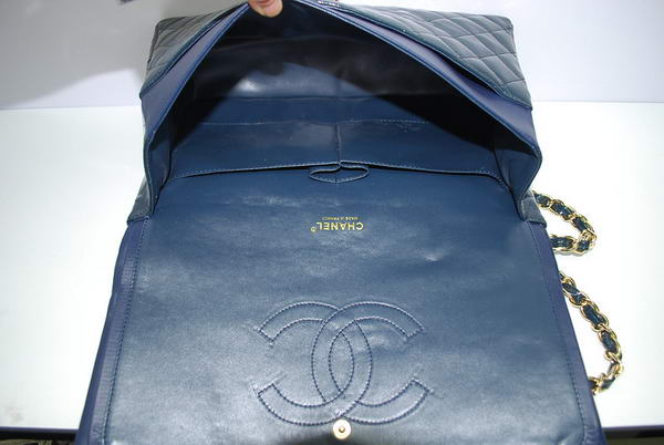 Chanel Maxi Double Flaps Bag A36098 Royalblue Original Patent Leather Gold Chanel Maxi Double Flaps Bag A36098 Royalblue Original Patent Leather Gold