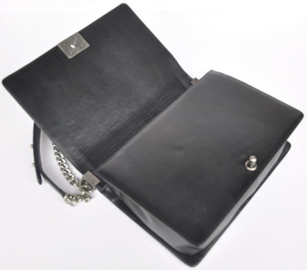 Chanel A67087 Black Sheepskin Leather Le Boy Flap Shoulder Bag Chanel A67087 Black Sheepskin Leather Le Boy Flap Shoulder Bag