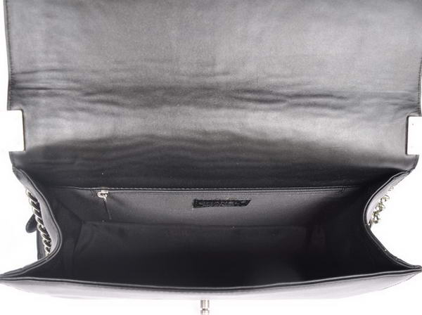 Chanel A67087 Black Sheepskin Leather Le Boy Flap Shoulder Bag Chanel A67087 Black Sheepskin Leather Le Boy Flap Shoulder Bag