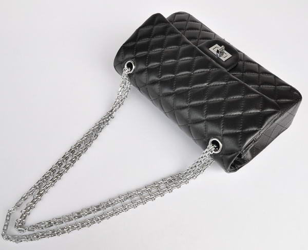 buy cheap Chanel 2.55 Series 1122 Classic Black Sheepskin Flap Bag Silver Hardware buy cheap Chanel 2.55 Series 1122 Classic Black Sheepskin Flap Bag Silver Hardware
