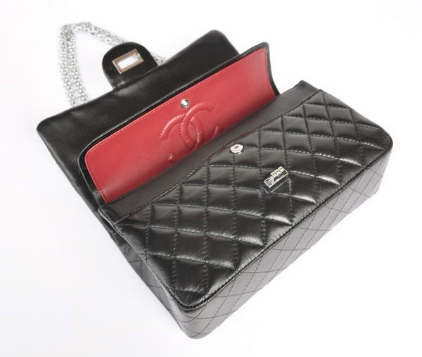 buy cheap Chanel 2.55 Series 1122 Classic Black Sheepskin Flap Bag Silver Hardware buy cheap Chanel 2.55 Series 1122 Classic Black Sheepskin Flap Bag Silver Hardware