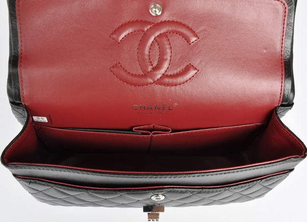 buy cheap Chanel 2.55 Series 1122 Classic Black Sheepskin Flap Bag Silver Hardware buy cheap Chanel 2.55 Series 1122 Classic Black Sheepskin Flap Bag Silver Hardware