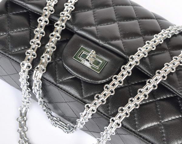 buy cheap Chanel 2.55 Series 1122 Classic Black Sheepskin Flap Bag Silver Hardware buy cheap Chanel 2.55 Series 1122 Classic Black Sheepskin Flap Bag Silver Hardware