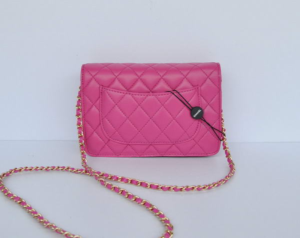 New Color Chanel A33814 Rosy Sheepskin Leather Flap Bag Gold