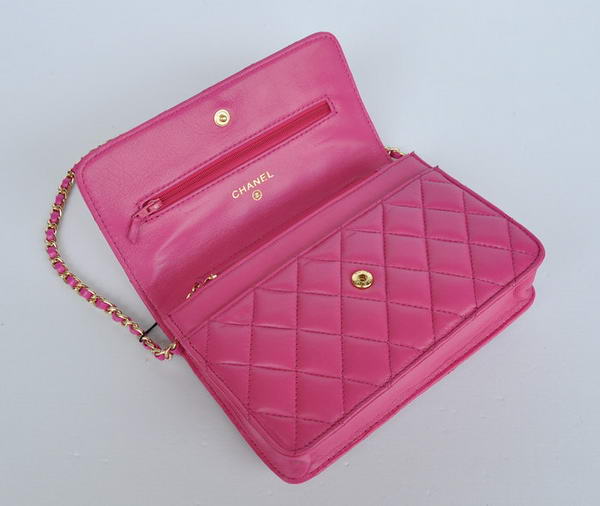 New Color Chanel A33814 Rosy Sheepskin Leather Flap Bag Gold