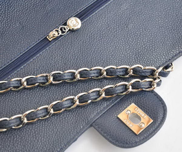 Chanel Classic 2.55 Series Light Blue Caviar Silver Chain Quilted Flap Bag 1113 Chanel Classic 2.55 Series Light Blue Caviar Silver Chain Quilted Flap Bag 1113