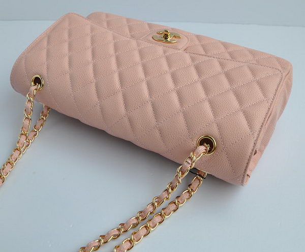 Chanel Classic 2.55 Series Pink Caviar Golden Chain Quilted Flap Bag 1113 Chanel Classic 2.55 Series Pink Caviar Golden Chain Quilted Flap Bag 1113