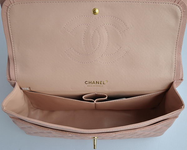 Chanel Classic 2.55 Series Pink Caviar Golden Chain Quilted Flap Bag 1113 Chanel Classic 2.55 Series Pink Caviar Golden Chain Quilted Flap Bag 1113
