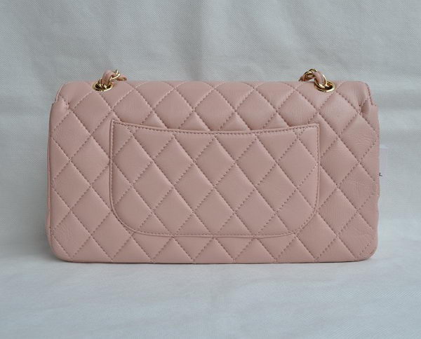 Chanel Classic 2.55 Series Pink Lambskin Golden Chain Quilted Flap Bag 1113 Chanel Classic 2.55 Series Pink Lambskin Golden Chain Quilted Flap Bag 1113