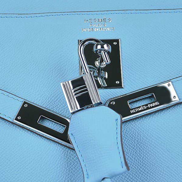Hermes Kelly 32cm Bags Togo Leather Light Blue Hermes Kelly 32cm Bags Togo Leather Light Blue