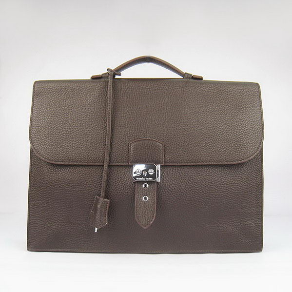 Hermes Sac Depeche 38cm Briefcase Clemence Brown Hermes Sac Depeche 38cm Briefcase Clemence Brown
