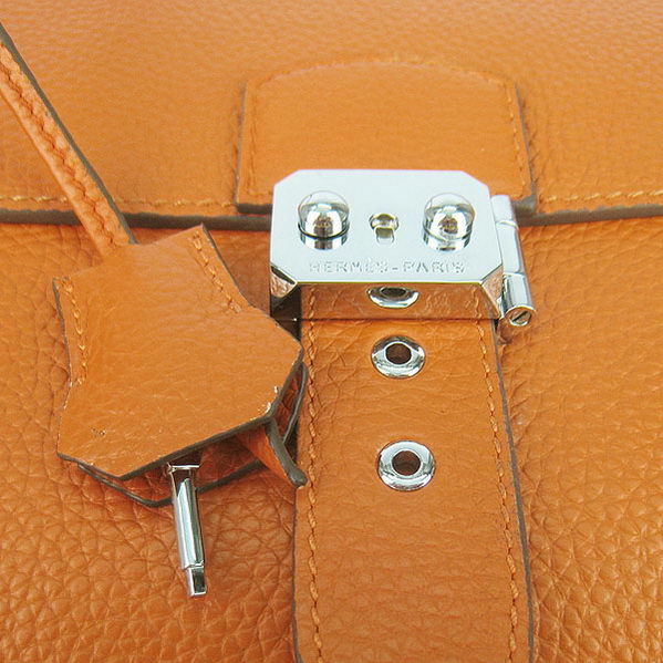 Hermes Sac Depeche 38cm Briefcase Clemence Orange Hermes Sac Depeche 38cm Briefcase Clemence Orange