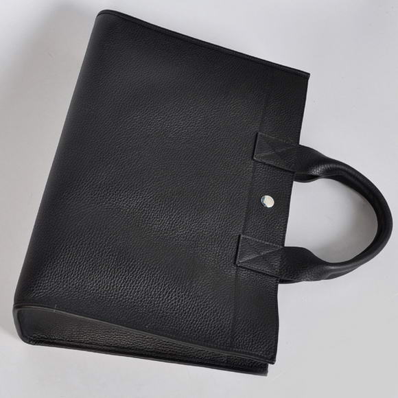 Hermes Briefcase 40CM Clemence Leather Bag Black Hermes Briefcase 40CM Clemence Leather Bag Black